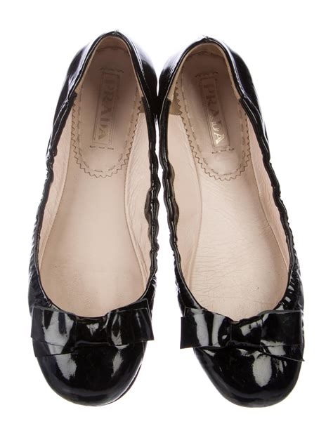 cream patent leather prada ballerina bow flat shoes|prada pumps and ballerina.